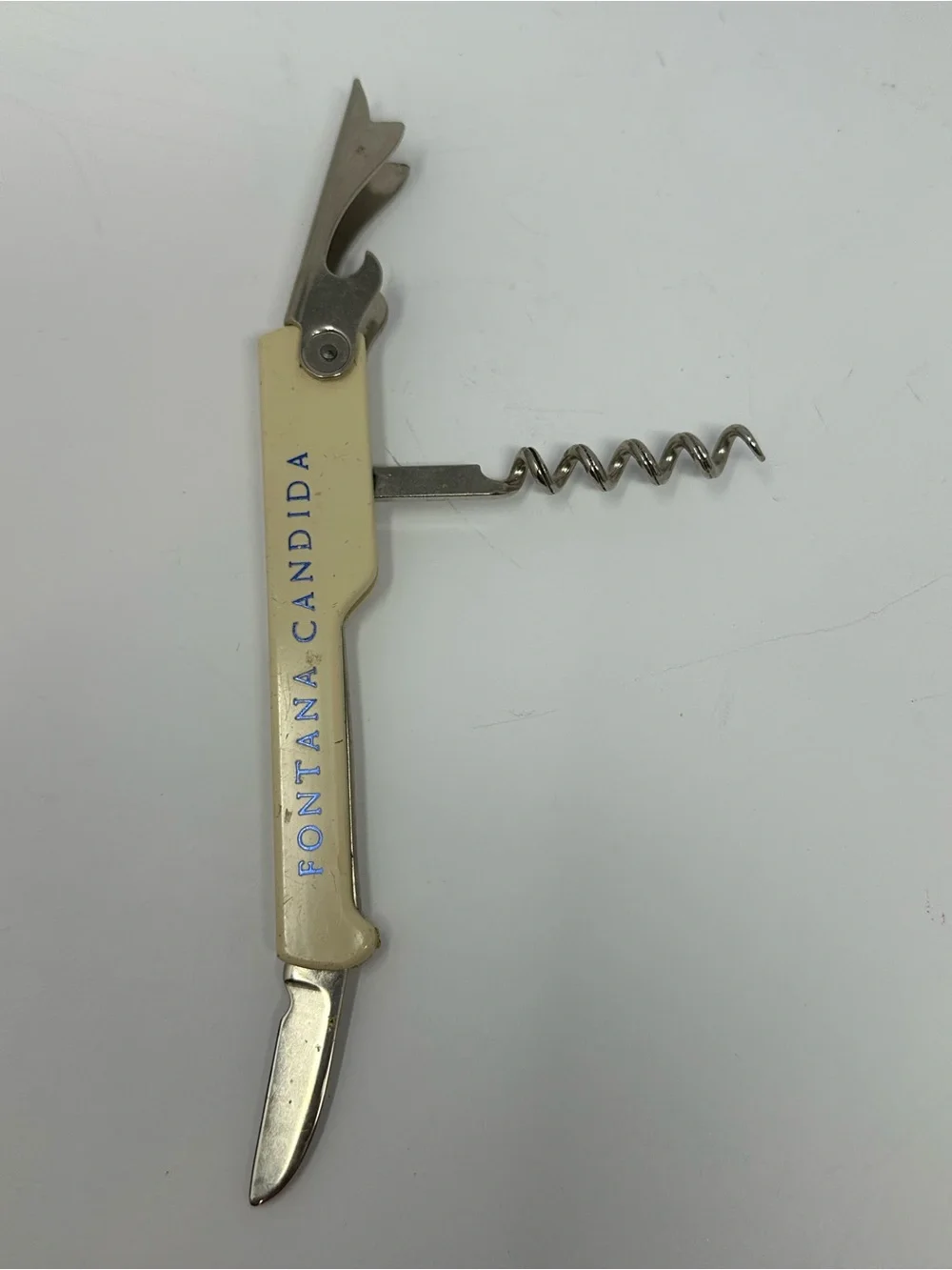 Vintage Fontana Candida Winery Bottle Opener, Knife & Corkscrew Multi-Tool Italy